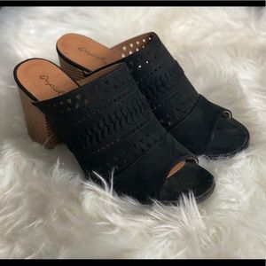Gently Used Black and Brown Mules
